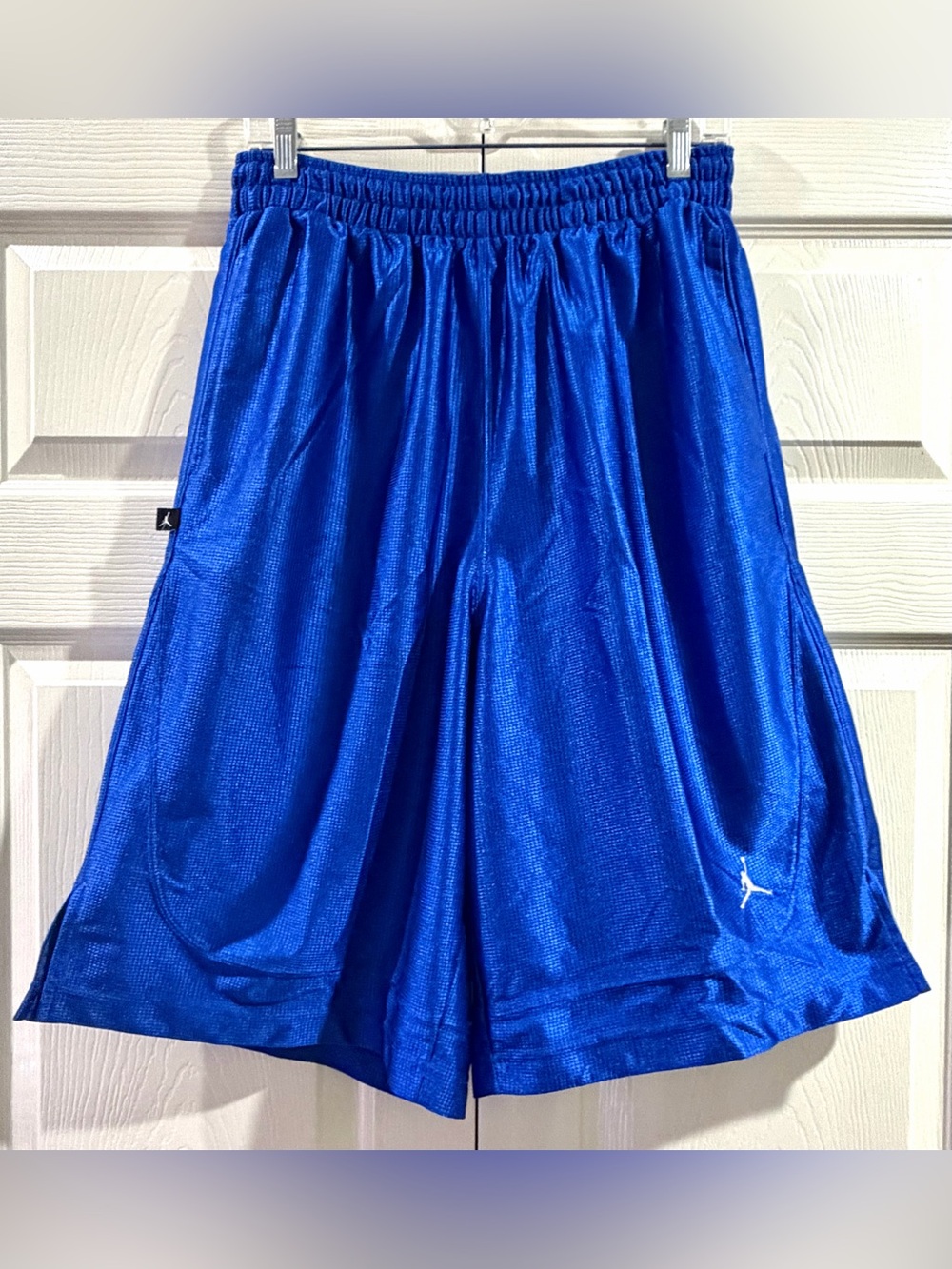 Vintage Nike Air Jordan Basketball Shorts Men’s Sz L Blue Dazzle Baggy
